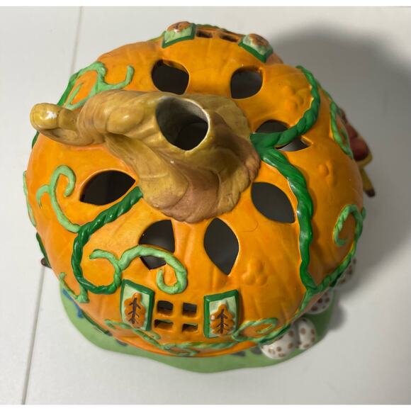 Pumpkin Patch Tealight House - Partylite Halloween Candle Holder - Picture 6 of 7